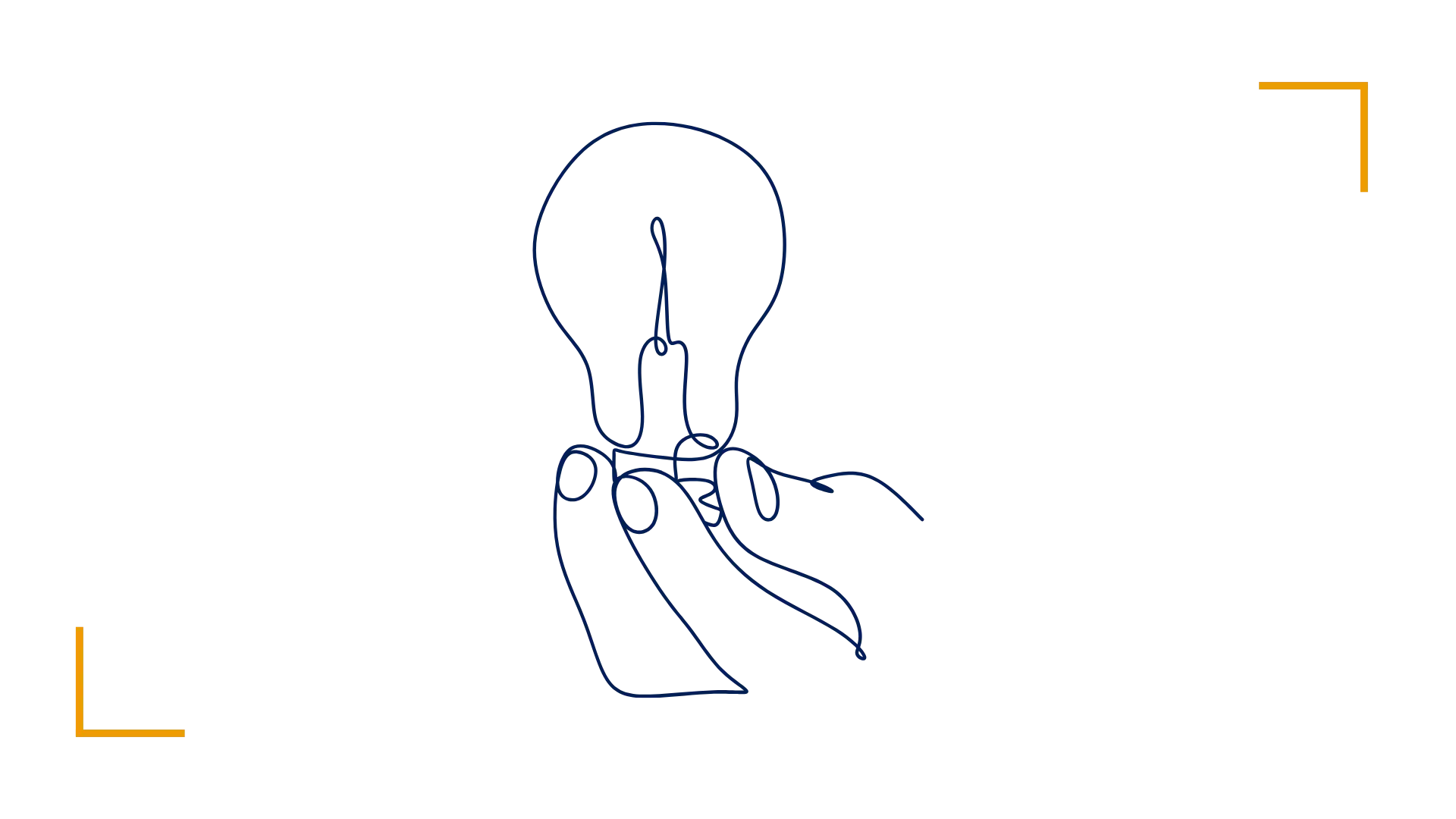 Hand holding light bulb illustration, minimalist design.