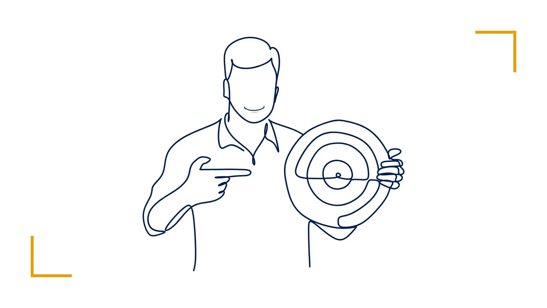 Person pointing at a target