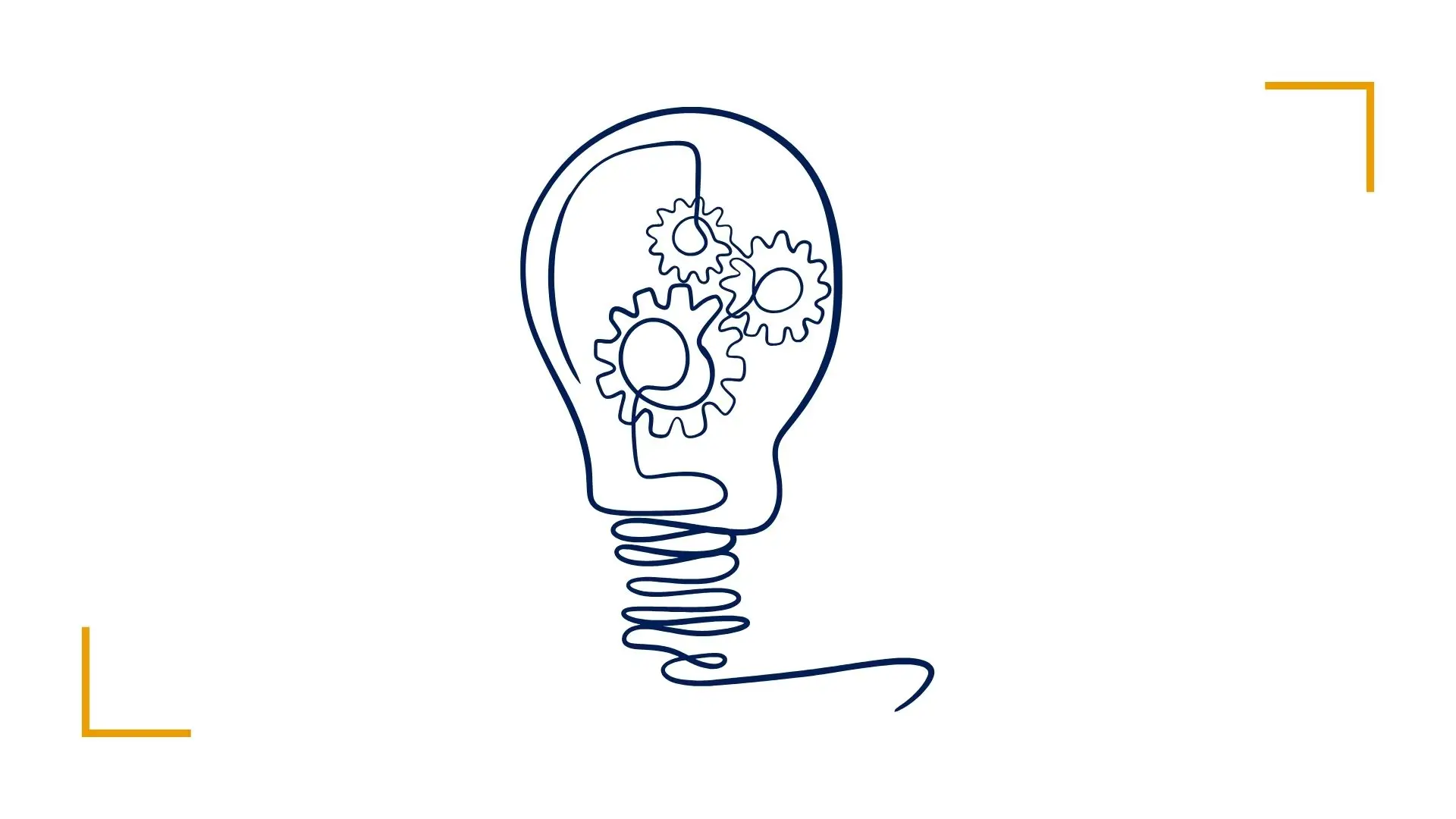 Lightbulb with gears representing innovation.