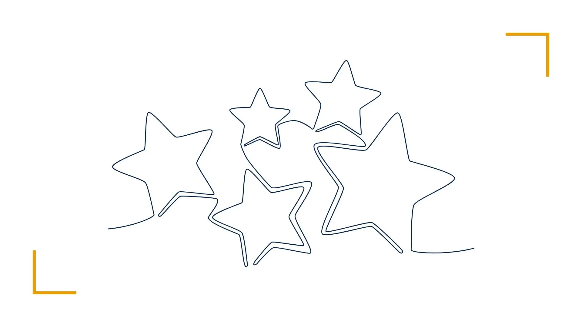 Continuous line drawing of stars vector illustration