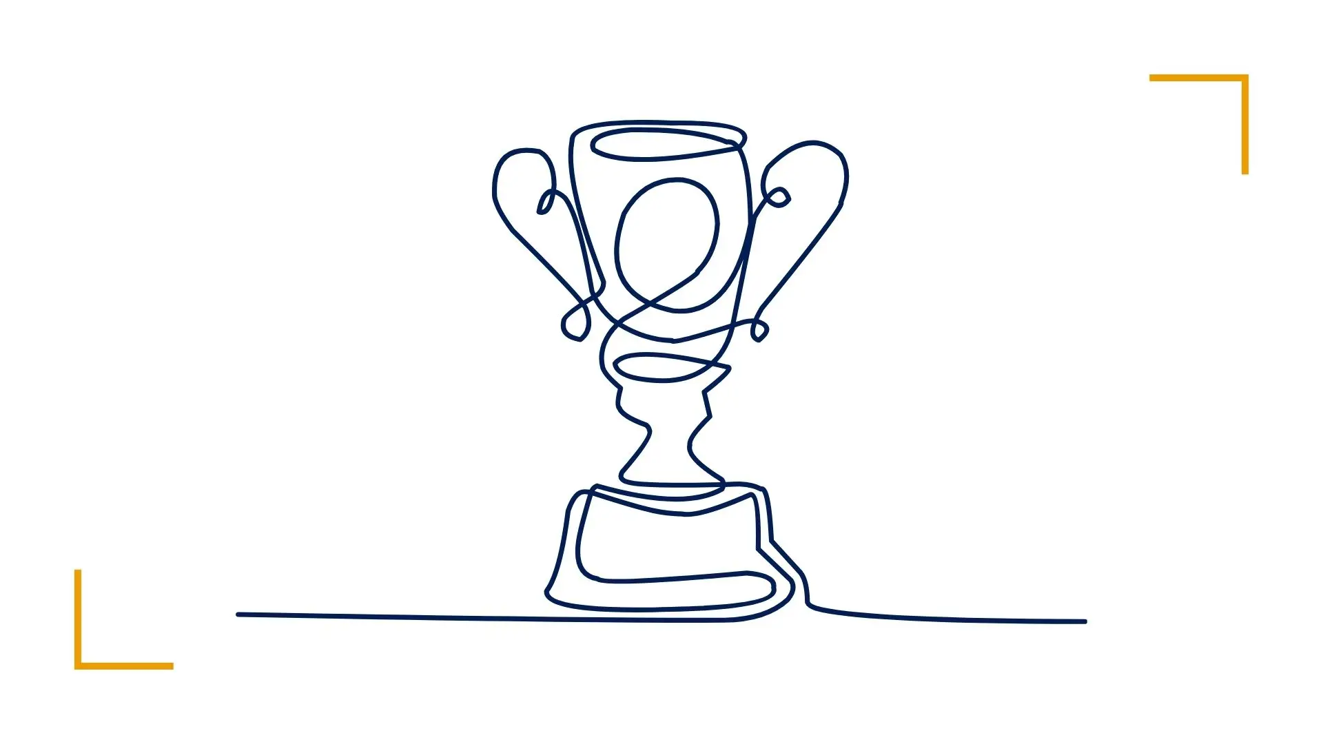 One-line drawing of a trophy illustration.