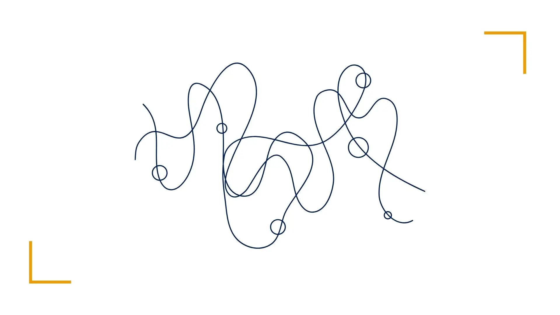 Abstract dark blue line art on white background