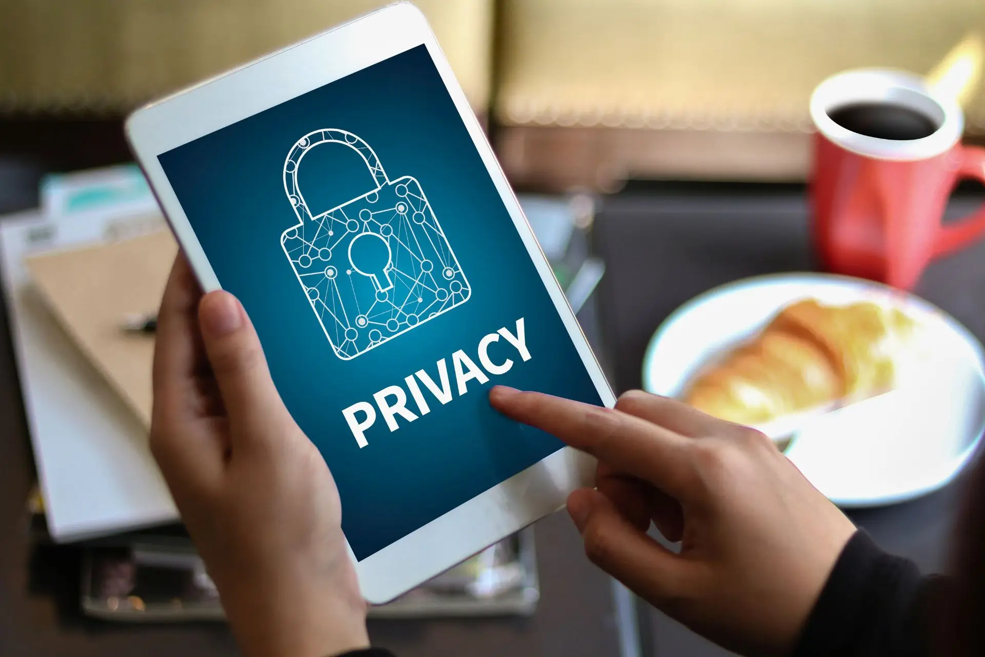 User reviewing data protection information on a privacy policy website Australia page.